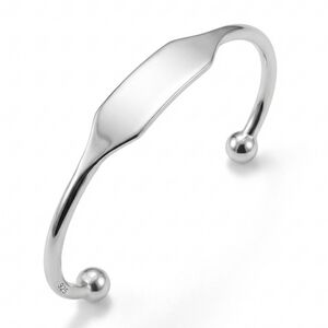 Sterling Silver 925 Baby Toddler ID Cuff Bracelet